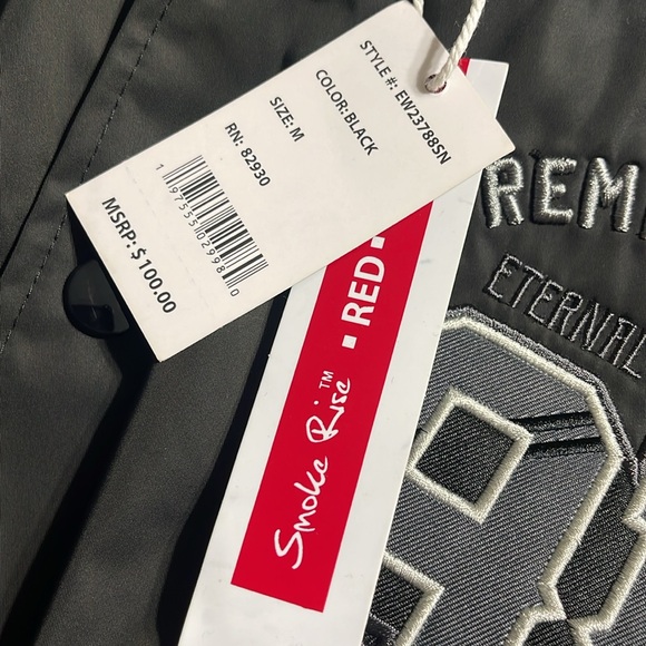 NWT Smoke Rose Red crop button down embroidered jacket - Picture 8 of 11